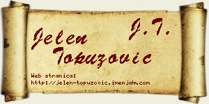 Jelen Topuzović vizit kartica